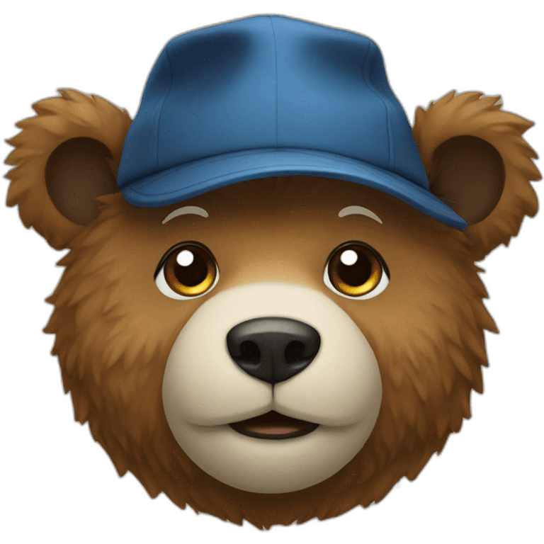 A bear with autism hat emoji