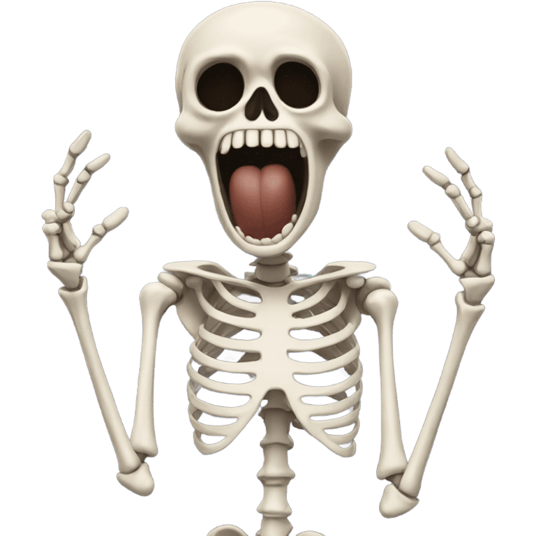 Skeleton going crazy  emoji