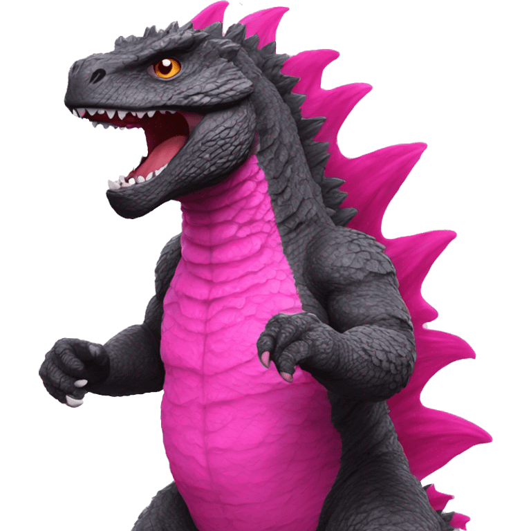 Godzilla pink emoji