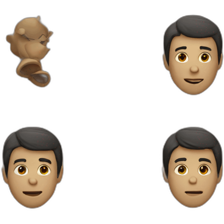 Singe et homme emoji