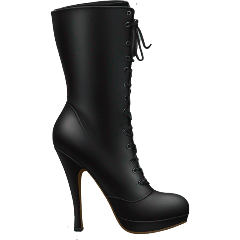 High heeled Black boots  emoji