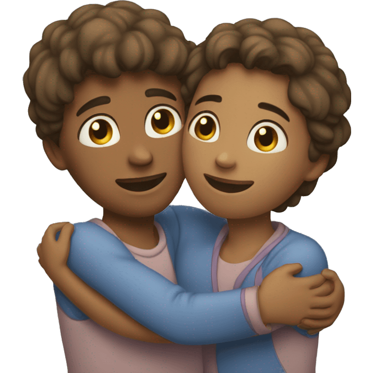 two people hugging each other  emoji