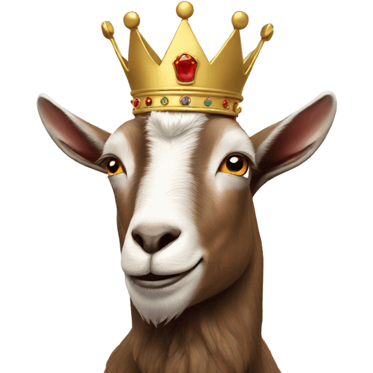 Goat with crown emoji