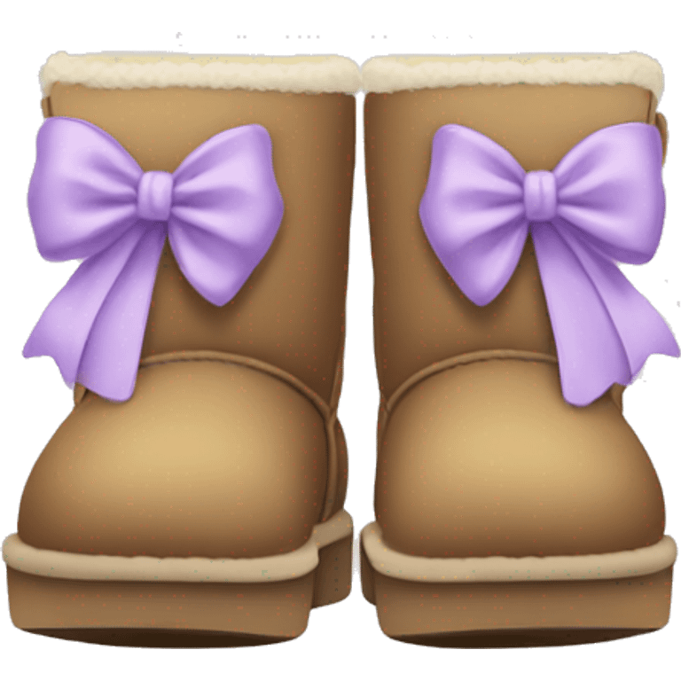 Pair of uggs with lilac bows emoji