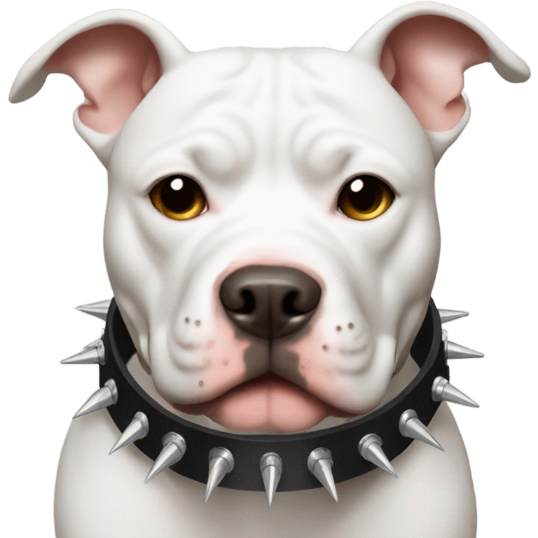 Pitbull with spiked collar emoji