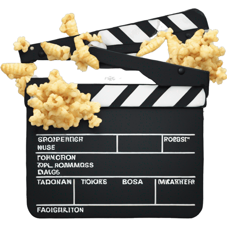 clapperboard with pop corn inside emoji