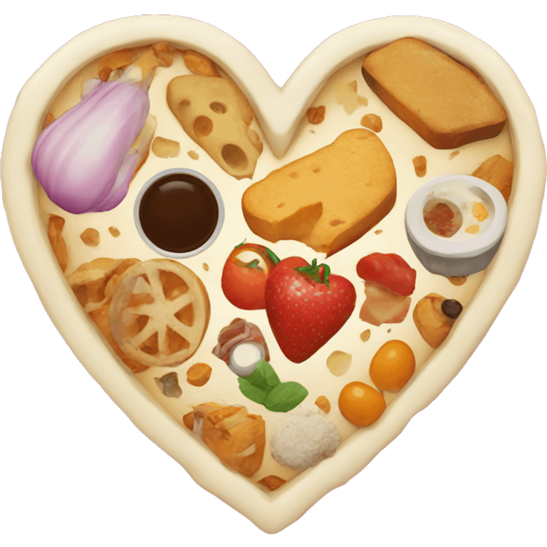 Heart with food inside emoji