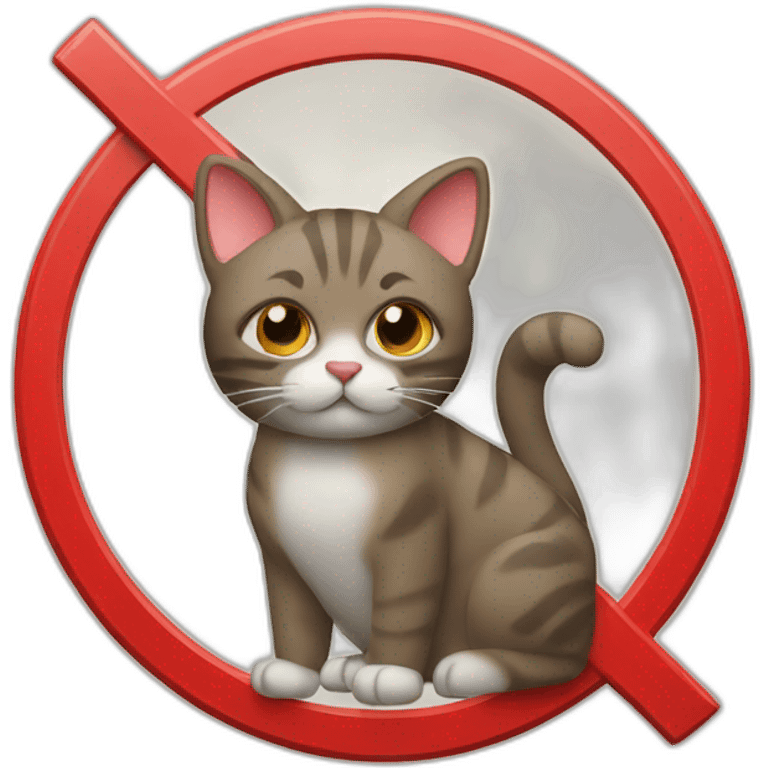 cat stop sign emoji