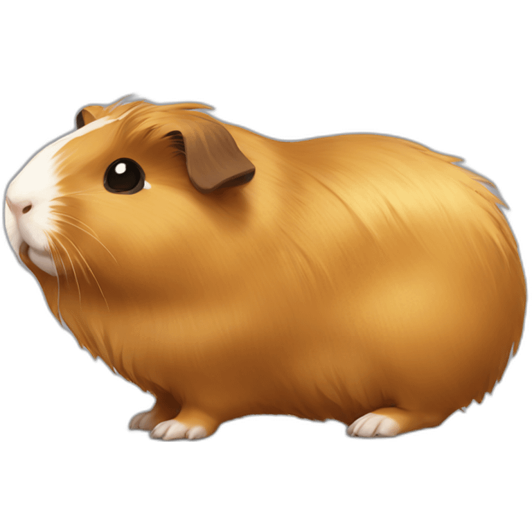 Golden abyssinian guinea pig emoji