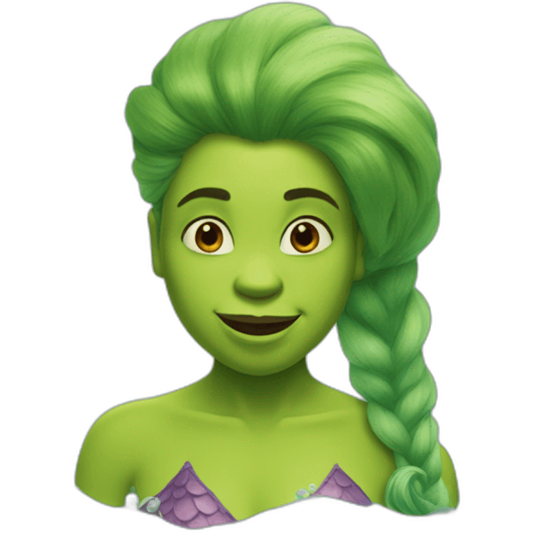 Shrek the mermaid emoji