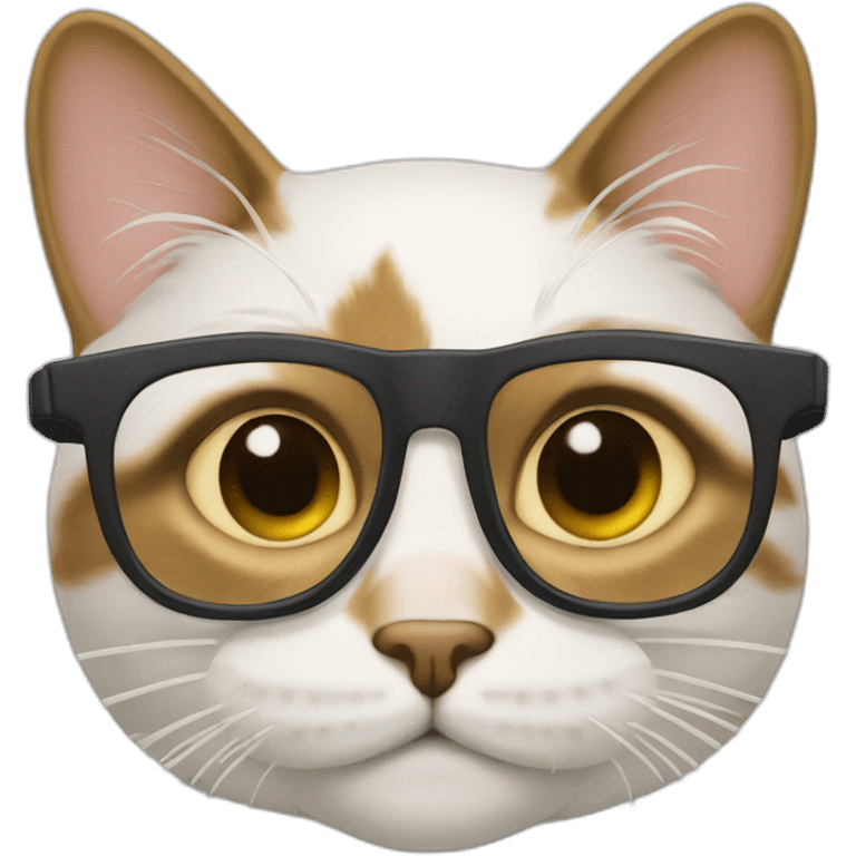 un gato con lentes emoji