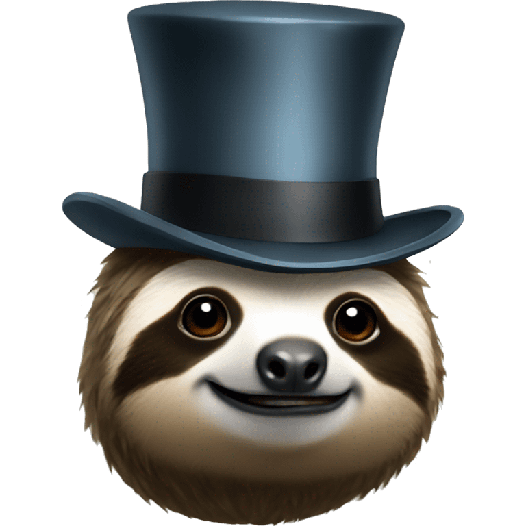 A SLOTH WITH A TOPHAT emoji