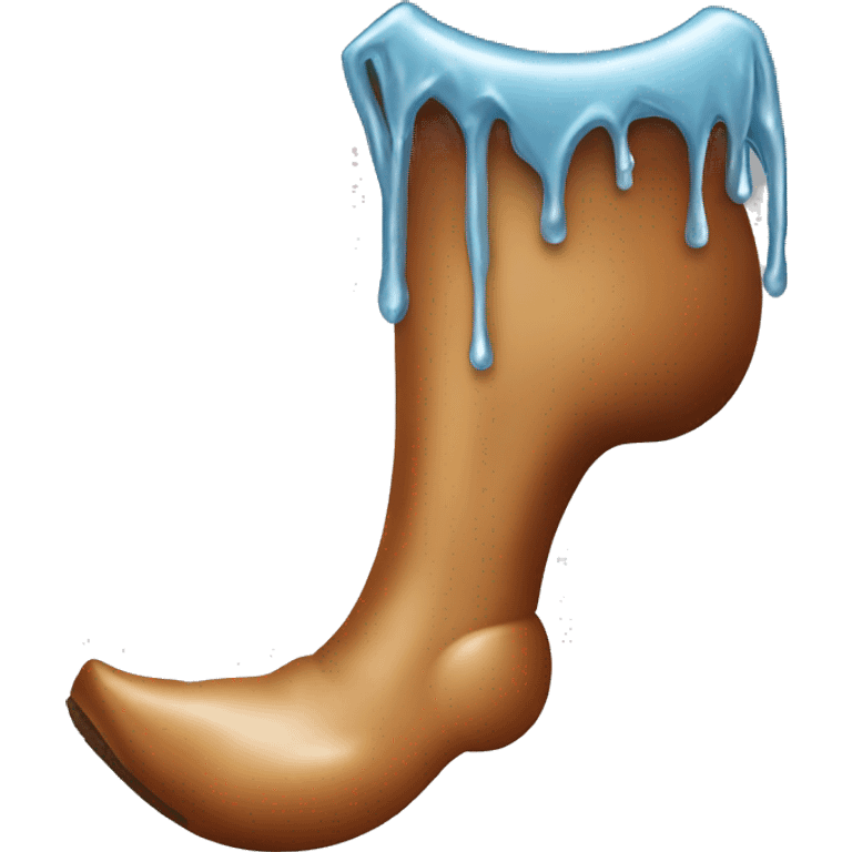 Horse leg with piercing and dripping wet hoof  emoji