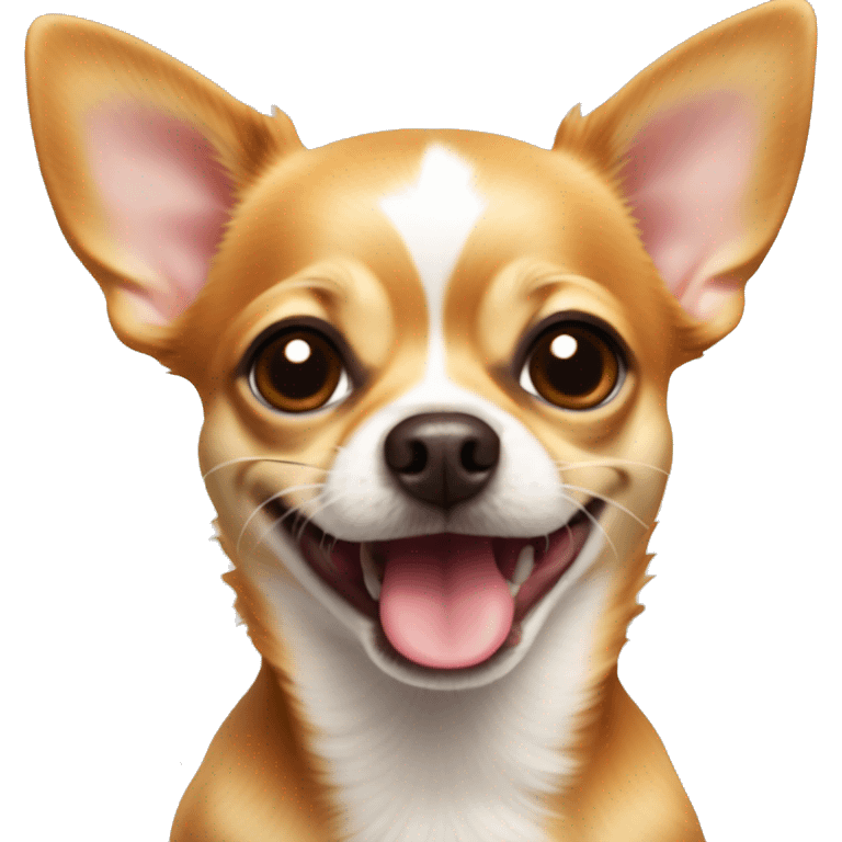 Ginger chihuahua with tongue out  emoji