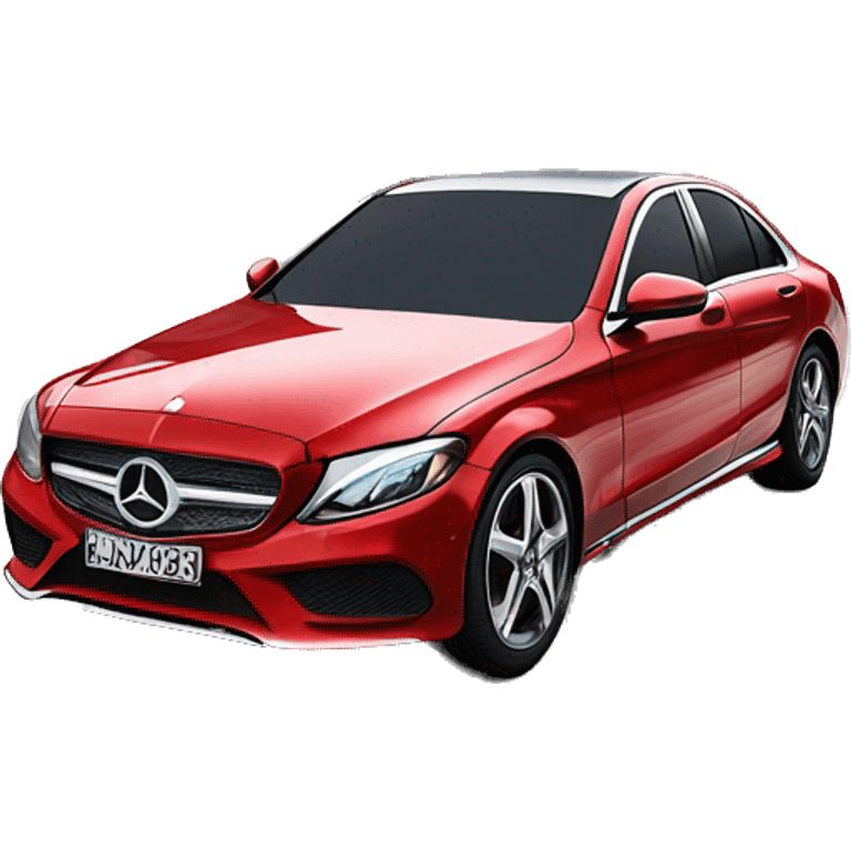 red mercedes benz c300 emoji