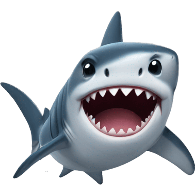 Shark With a smile and love emoji