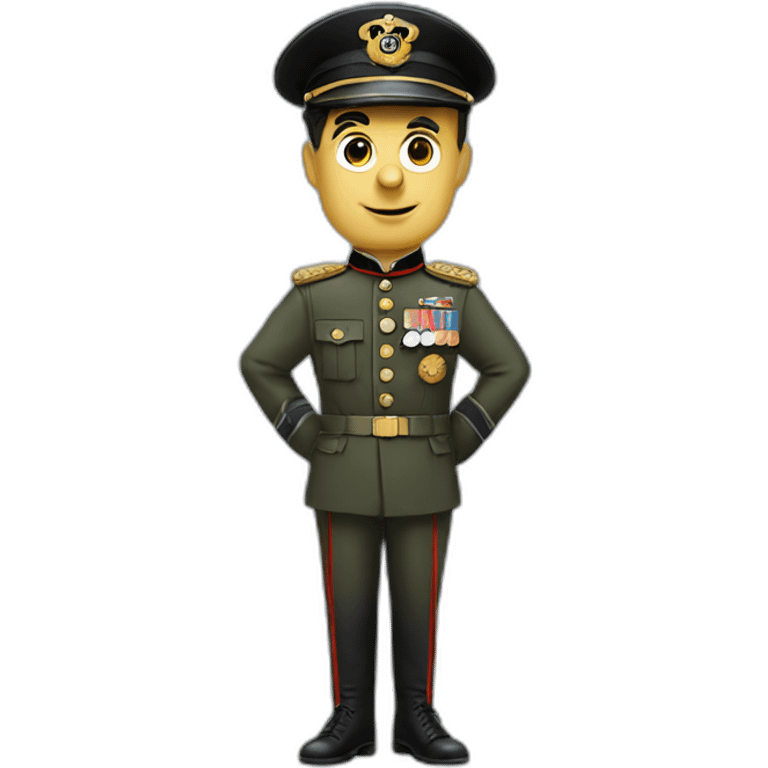 Charlie chaplin With a military general outfit emoji