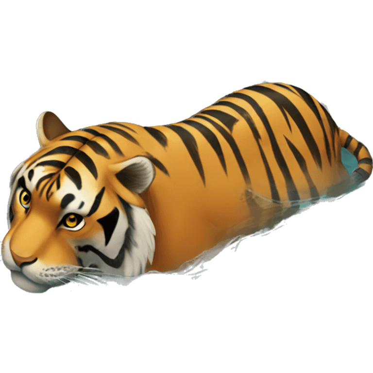 Tiger in pool emoji