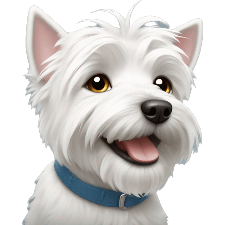 Westie smiling emoji