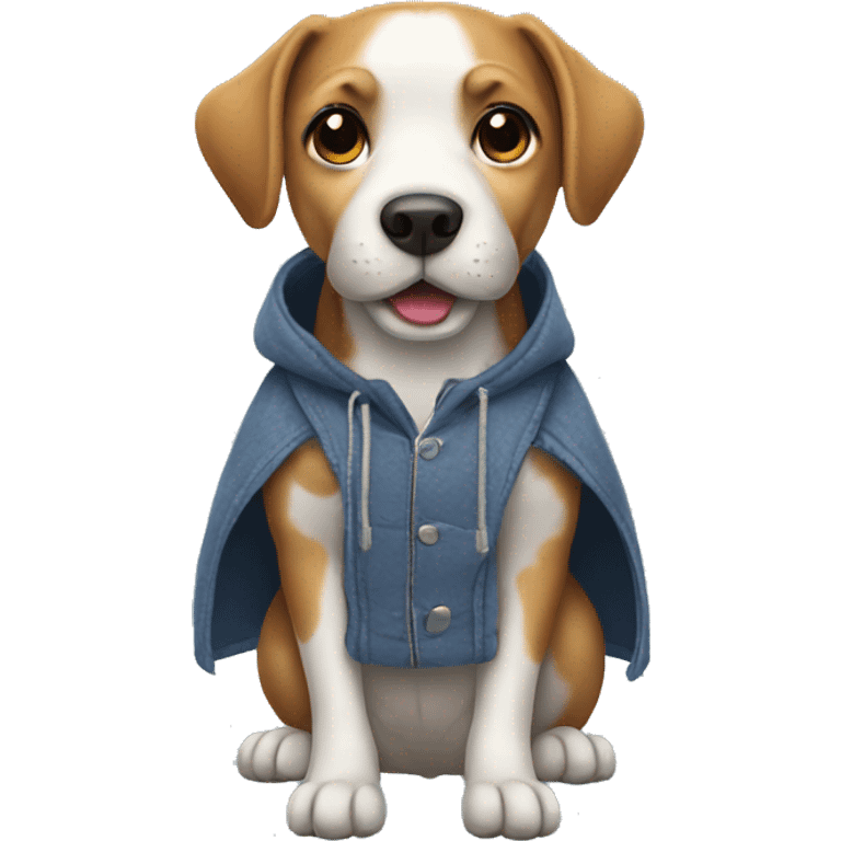 Dog wearing clothes  emoji