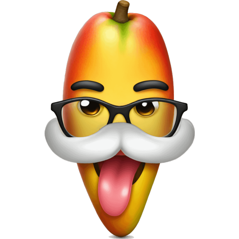 mango with lashes and big lips emoji