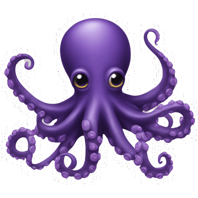 black - purple octopus emoji