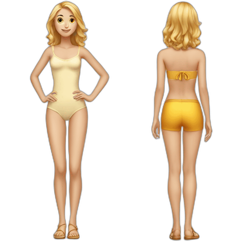 Beauty-caucasian-full-body-Girl and the honey emoji