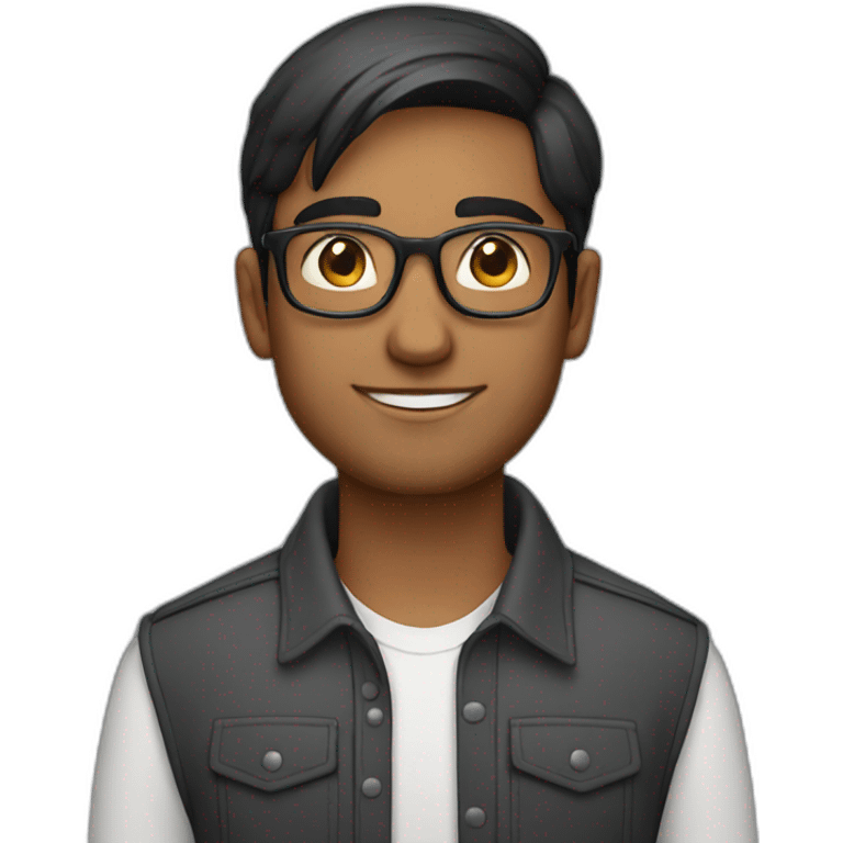 25 year old Indian straight male with specs emoji