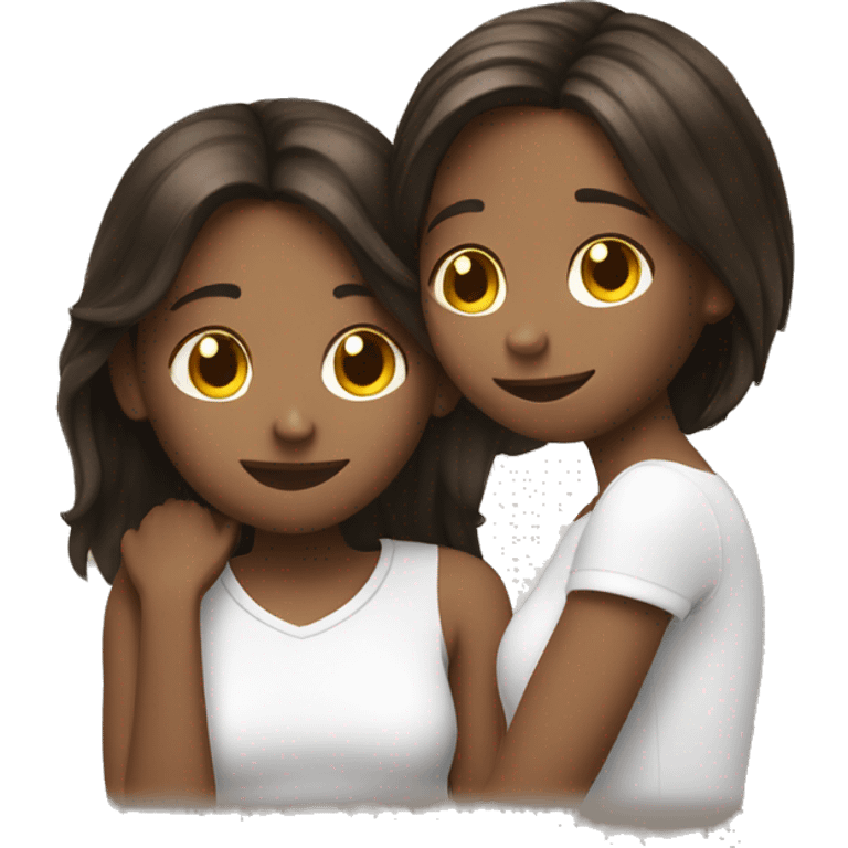 friend comforting friend both brunette white emoji