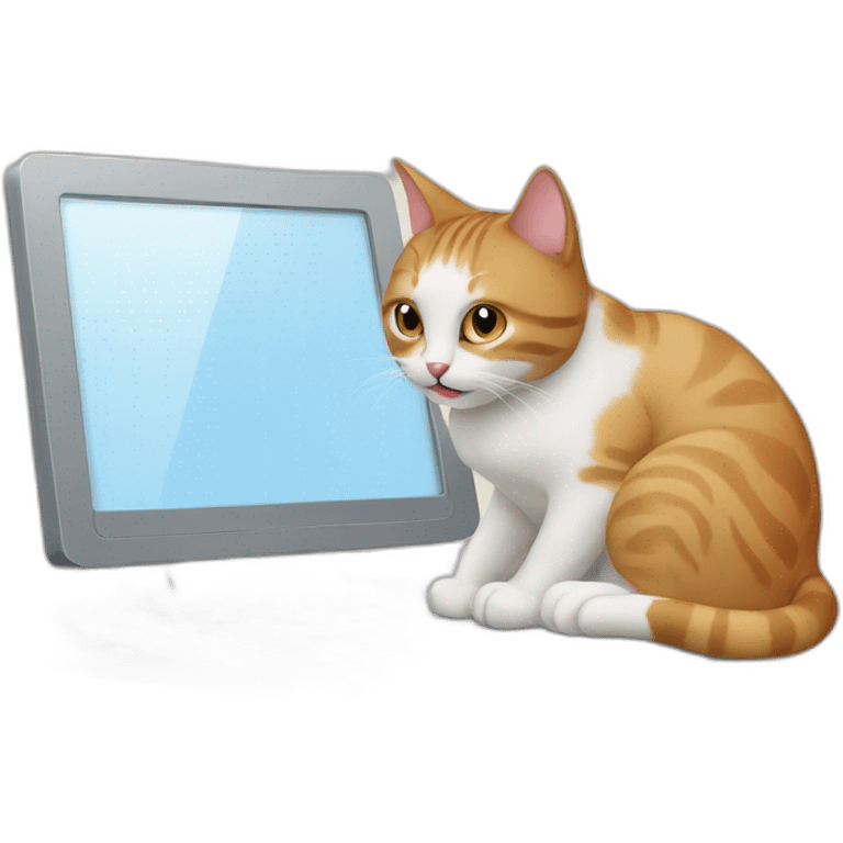 cat typing on pc emoji