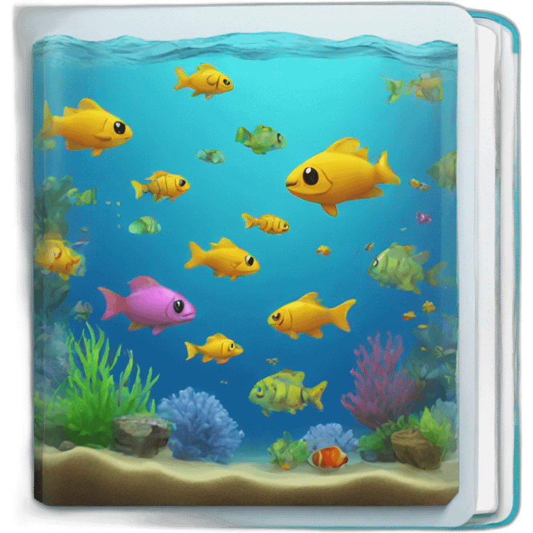 Binder with aquarium on cover emoji