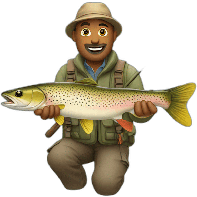 Flyfishing man emoji