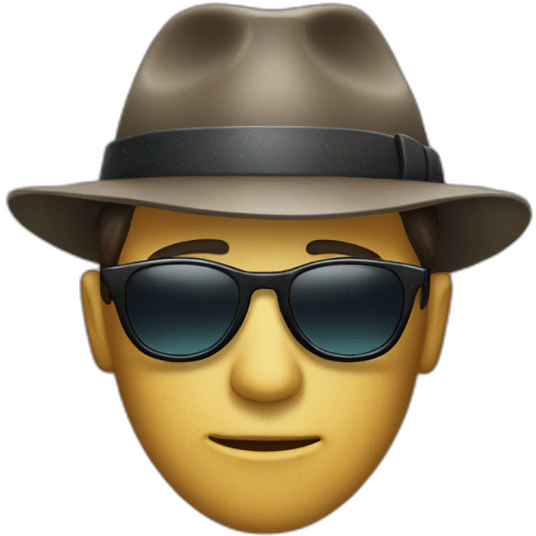 cool detective emoji with sunglasses emoji