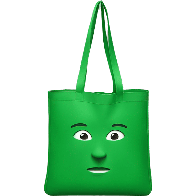 Green Telfar tote bag emoji