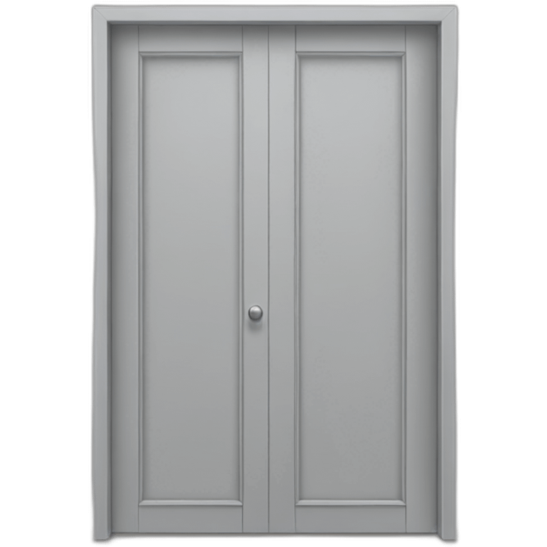 light gray wooden open door emoji