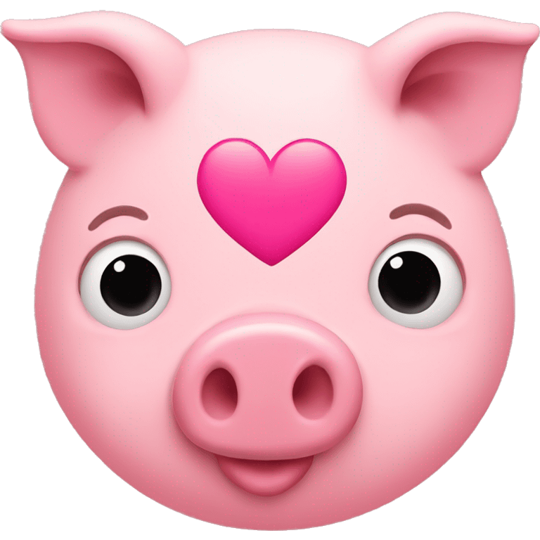 Pink heart with a pig's nose emoji