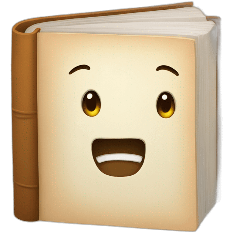 Book with face emoji