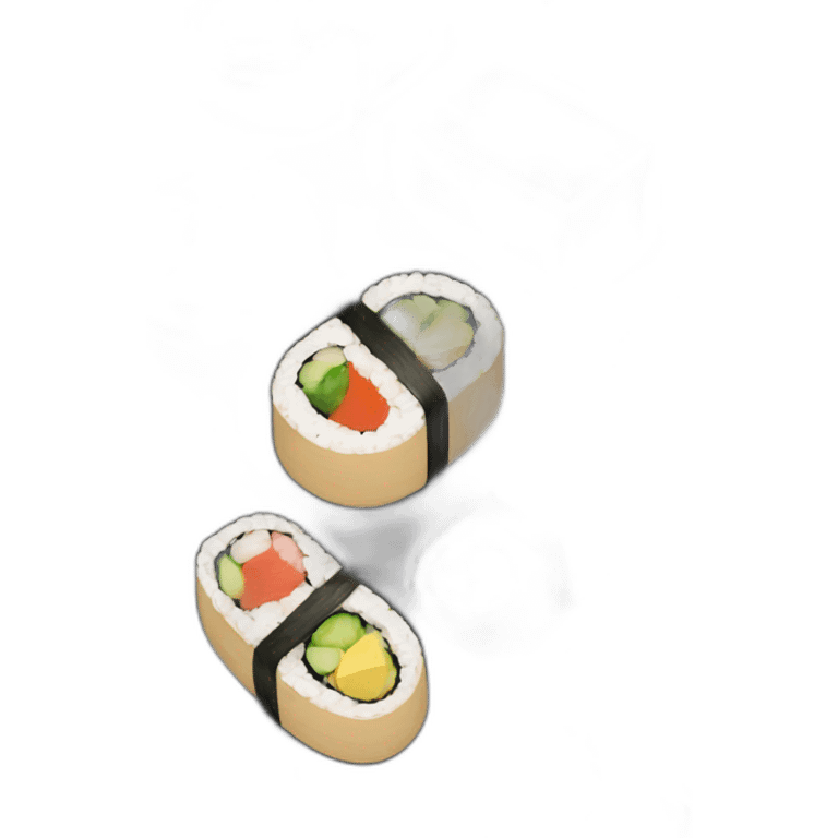 sushi bento wooden box emoji