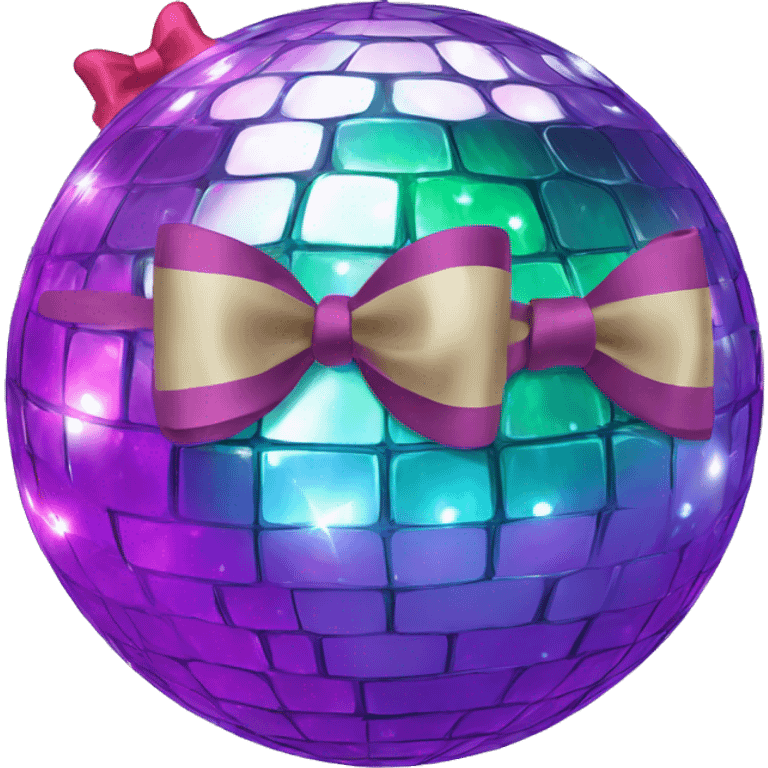 Disco ball with bow emoji