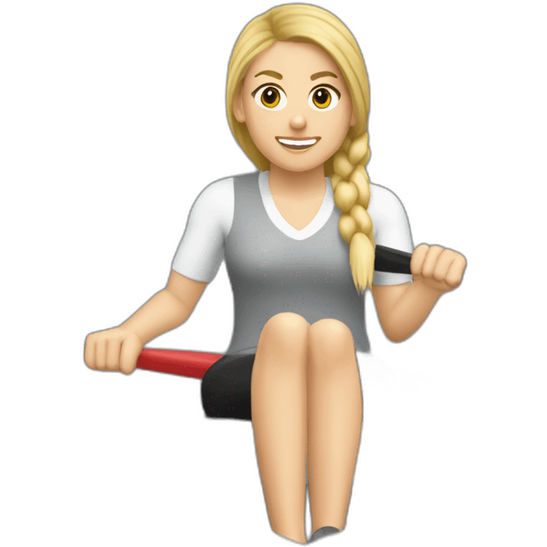 ohio state buckeyes blond woman with pony tail rower in a boat emoji