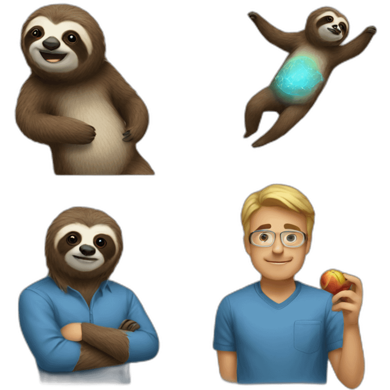 Physics and sloth emoji