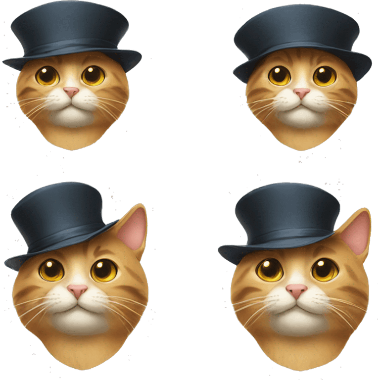 a cat with a hat emoji