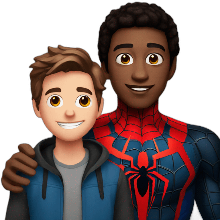 Miles morales avec peter parker emoji