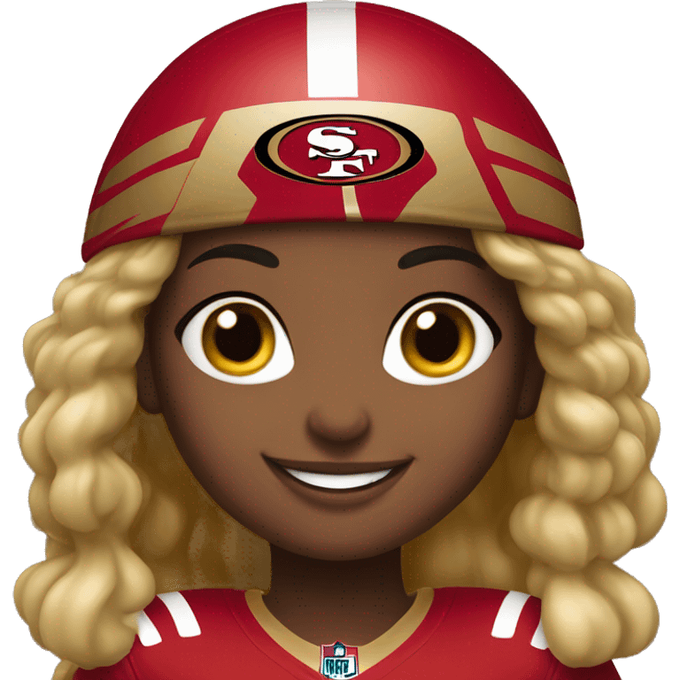 smiling girl 49ers emoji