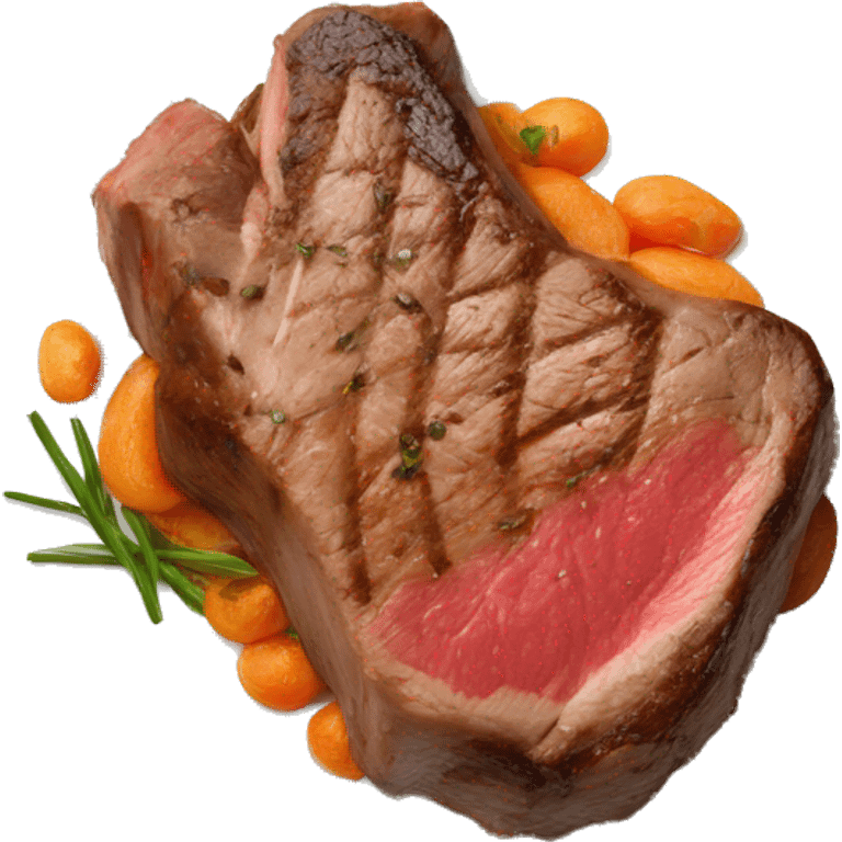 steak in the plate top view emoji