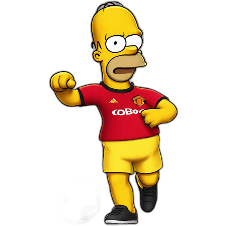 homer simpson playing man utd emoji