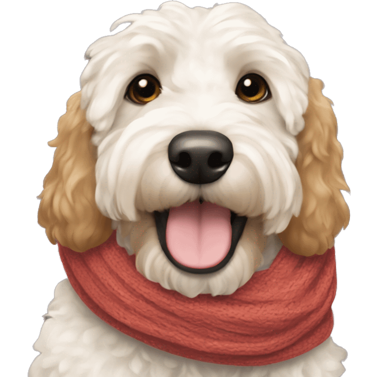 parti Goldendoodle-in-the-scarf emoji