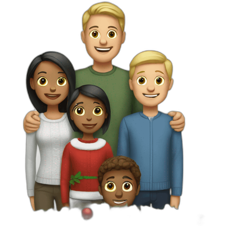 Christmas white family emoji