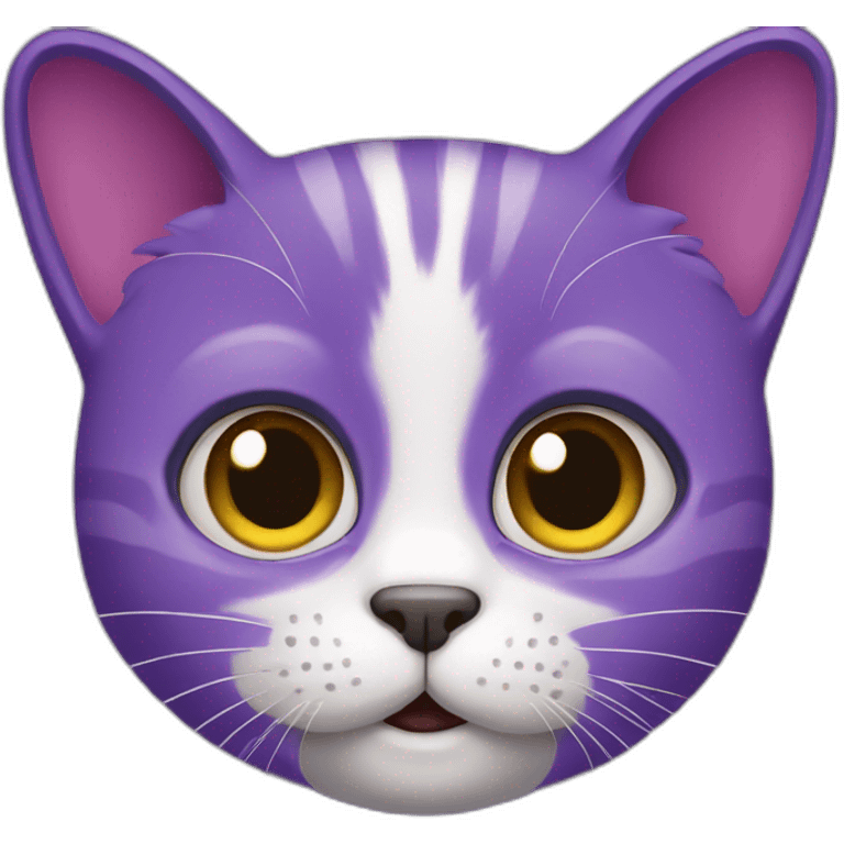 Purple curious cat emoji