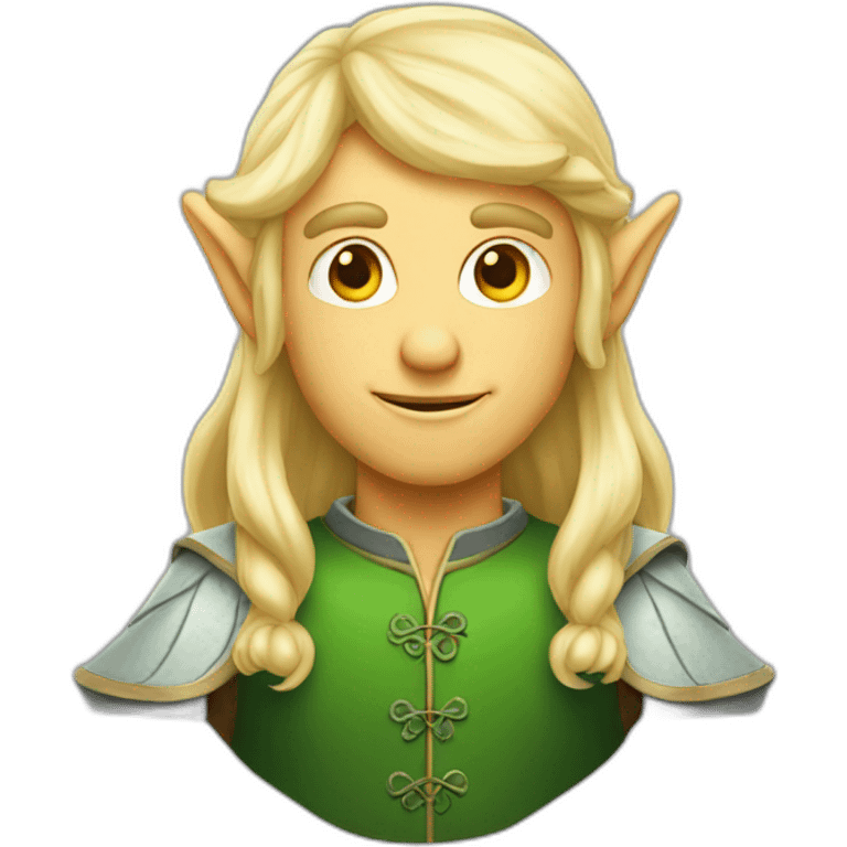 blond elf man long hair emoji